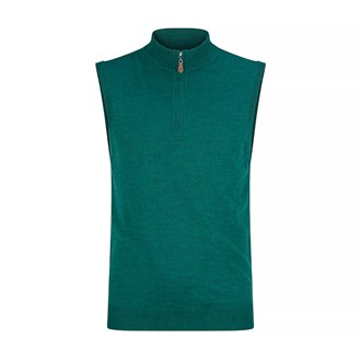 Donald Ross Mens Vest 223 - 100% Merino Wool 1/4 Zip