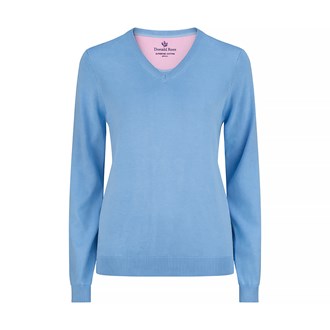 Donald Ross Ladies Sweater - Super Fine Cotton V- Neck