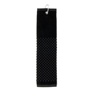 PRG Tri-Fold Cotton Golf Towel - Black