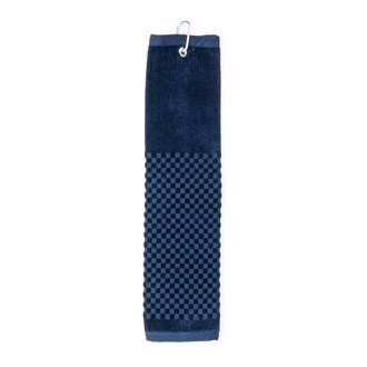 PRG Tri-Fold Cotton Golf Towel - Navy