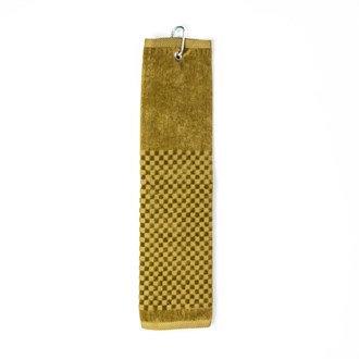 PRG Tri-Fold Cotton Golf Towel - Gold