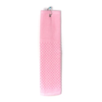 PRG Tri-Fold Cotton Golf Towel - Pink