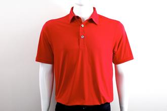 Mens Jersey Plain Polo - Red
