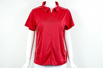 Ladies Twin Zip S/S Polo - Red