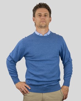 38 South Sweater - Mens Cotton/Cashmere Crew Neck
