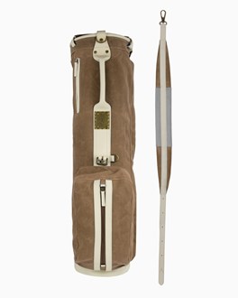 38 South Waxed Canvas/Leather Sunday Bag with Stay