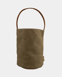 38 South Waxed Canvas/Leather Shag Bag