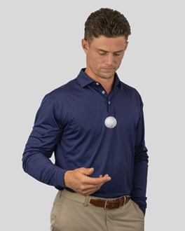 38 South Polo - Mens Platinum Solid LS