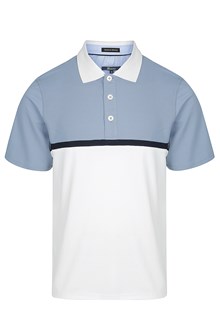 38 South Polo - Mens Pique Block Cooldry