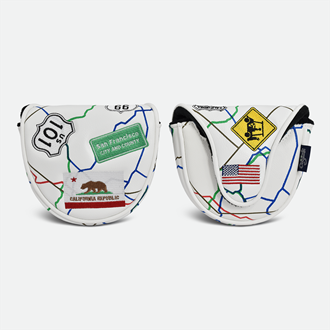 PRG Originals, Route 66, Mallet Putter Cover - White