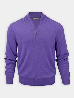 Donald Ross Mens Sweater - Merino Wool 1/4 Zip, 121