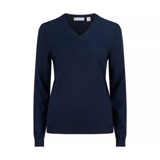Donald Ross Ladies Sweater - Merino Wool V-Neck, Core