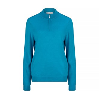 Donald Ross Ladies Sweater - Merino Wool 1/4 Zip, 222