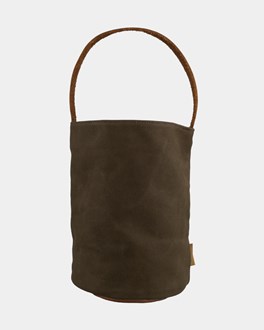 38 South Waxed Canvas/Leather Shag Bag
