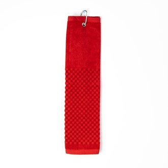 PRG Tri-Fold Cotton Golf Towel - Red