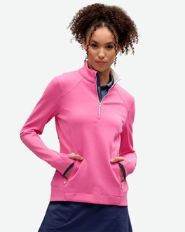 Zero Restriction Ladies Pullover 1/4 Zip - Sofia- Pink Pop